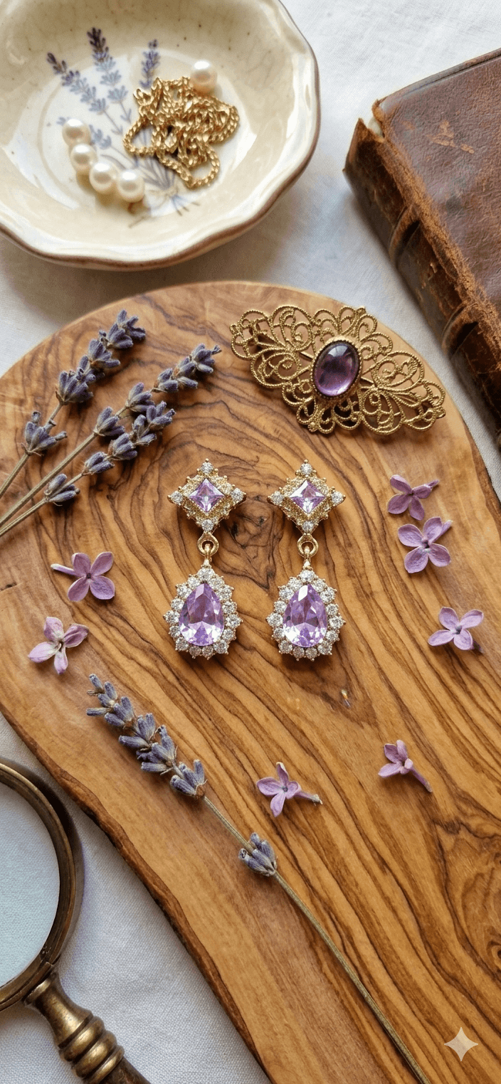 Square Stone Drop Cubic Earrings - 이미지 4