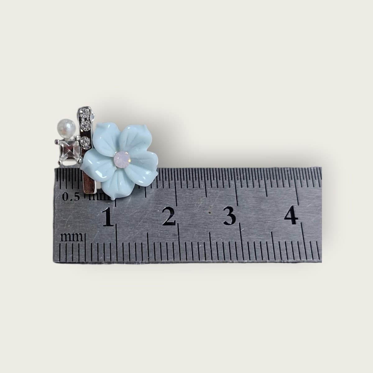 Flower Pearl Cubic Mini Earrings - 이미지 4