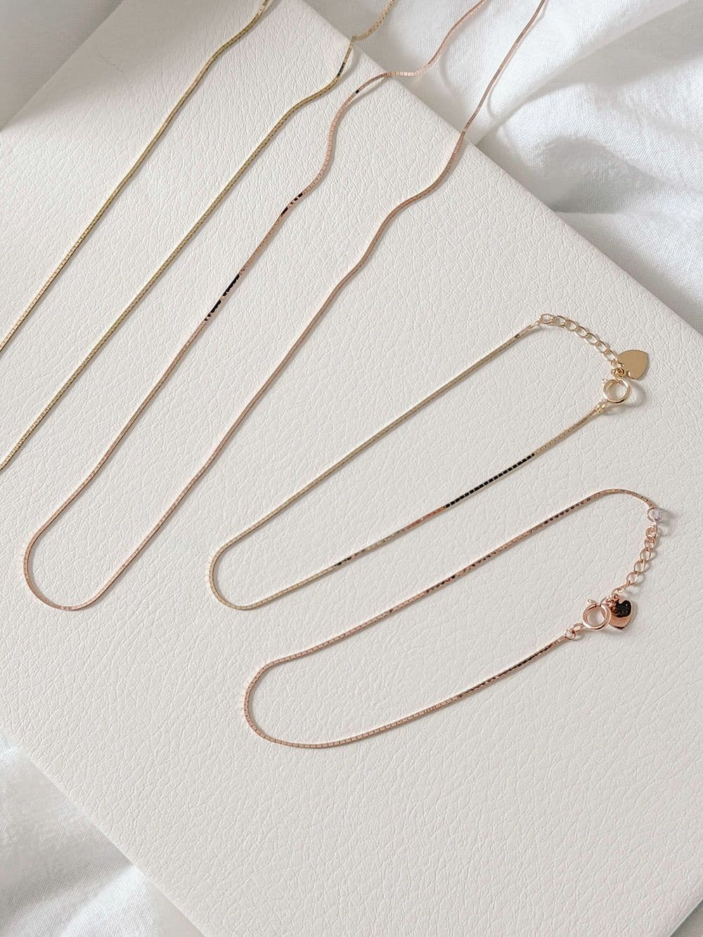 14k 0.5-point box chain necklace - 이미지 1