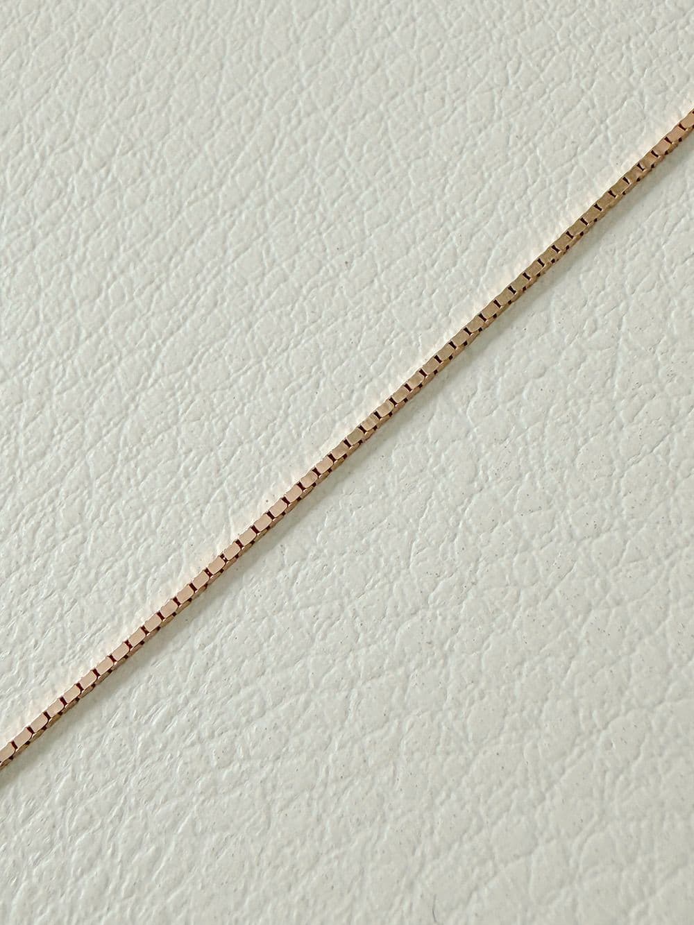 14k 5-point box chain bracelet - 이미지 3