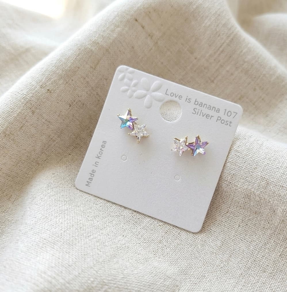 Swarovski Crystal Star Wedding Guest Look 925 Sterling Silver Post Earrings 143 - 이미지 4