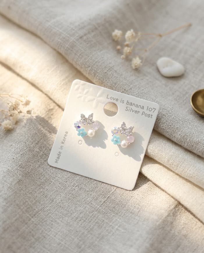 Daily Flower Silver 925 Sterling Silver Earrings 139 - 이미지 3