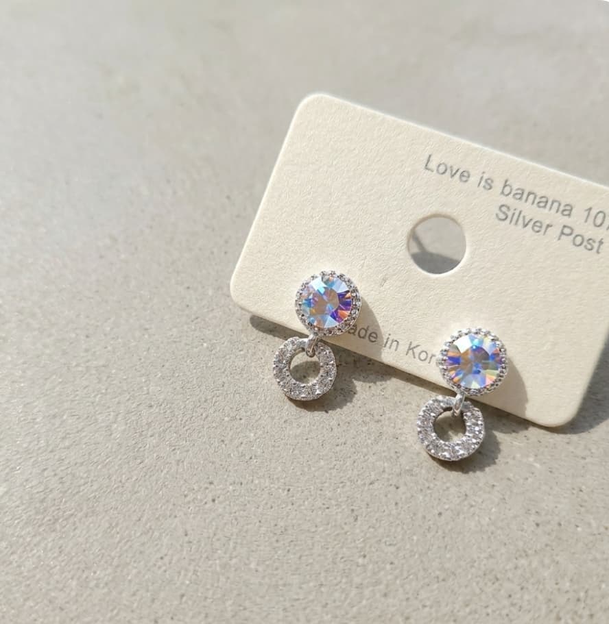 Mini Ttarangi Silver 925. Silver post earrings 139 - 이미지 2