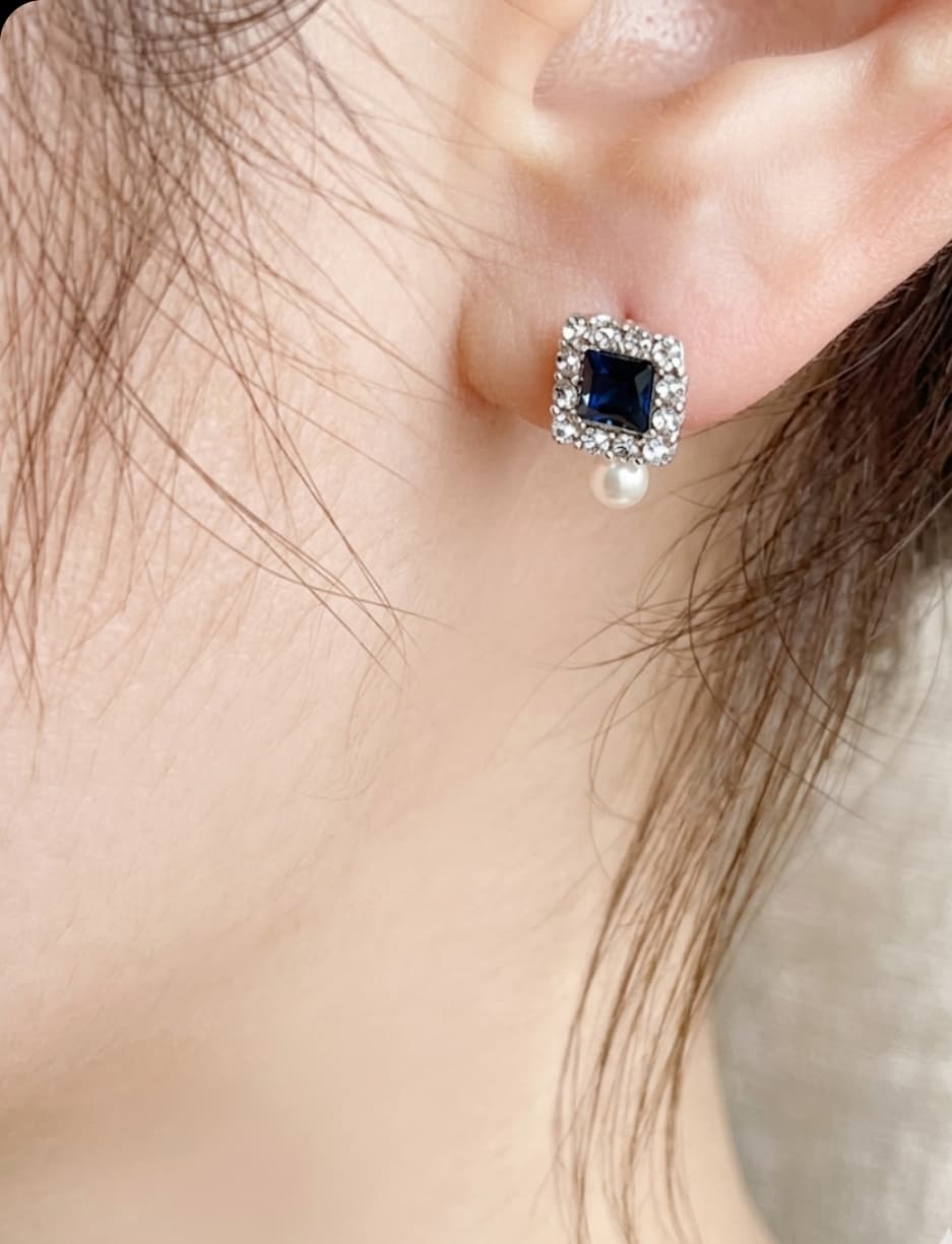 Bling Square Daily 925 Sterling Silver Stud Earrings 139 - 이미지 7