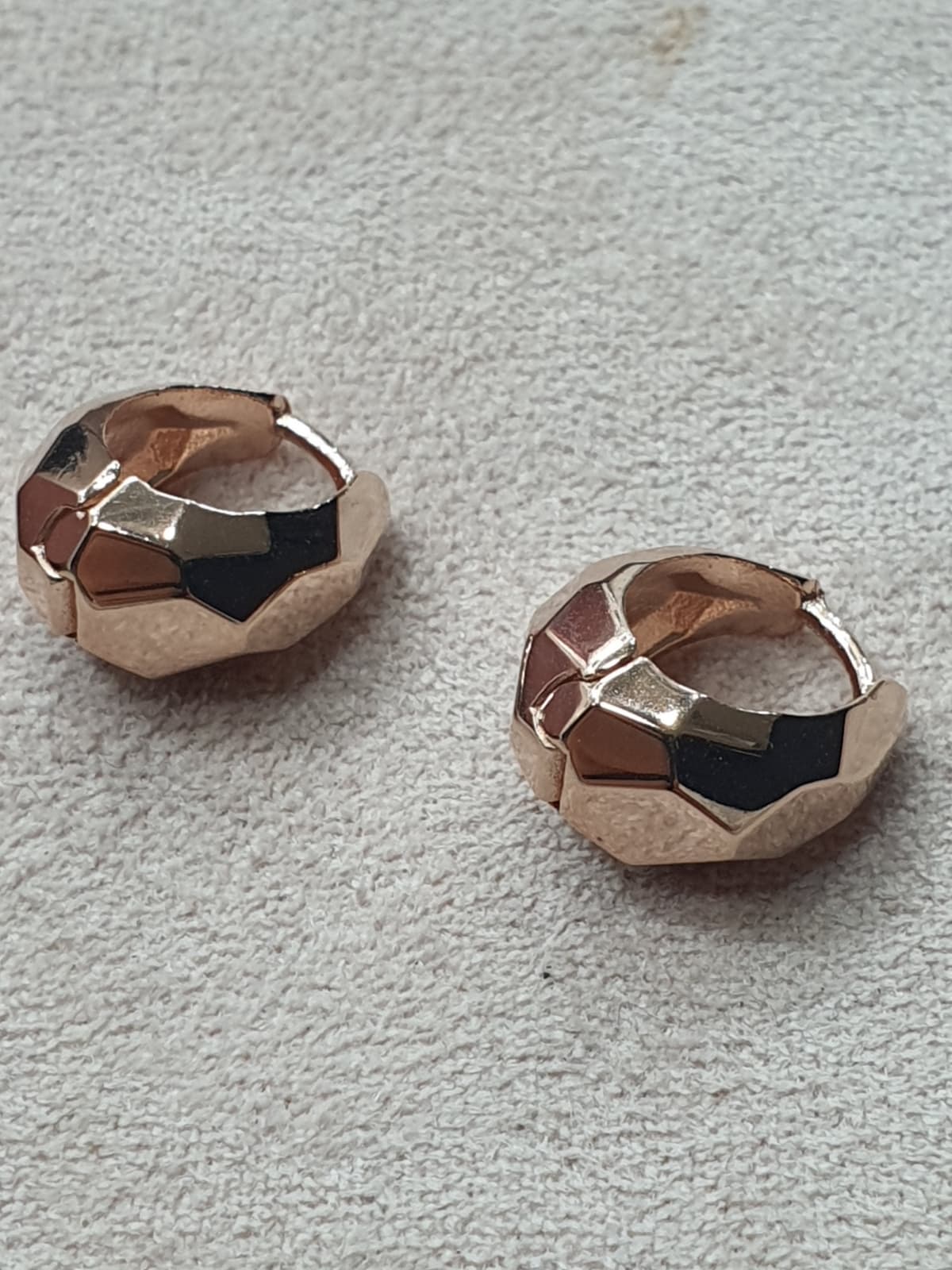 Silver 925 Cut Teardrop One-Touch Earrings - 이미지 4
