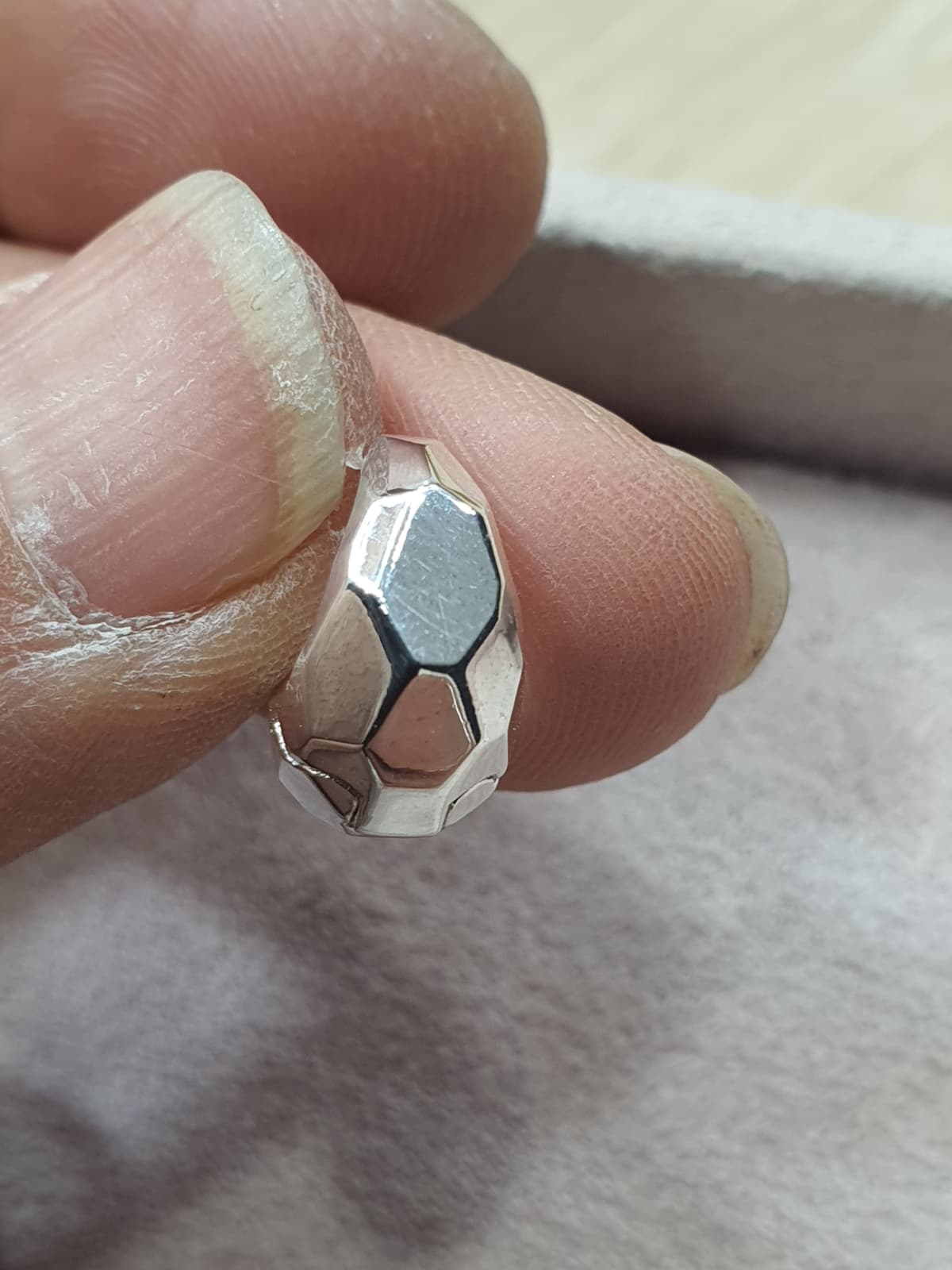 Silver 925 Cut Teardrop One-Touch Earrings - 이미지 6