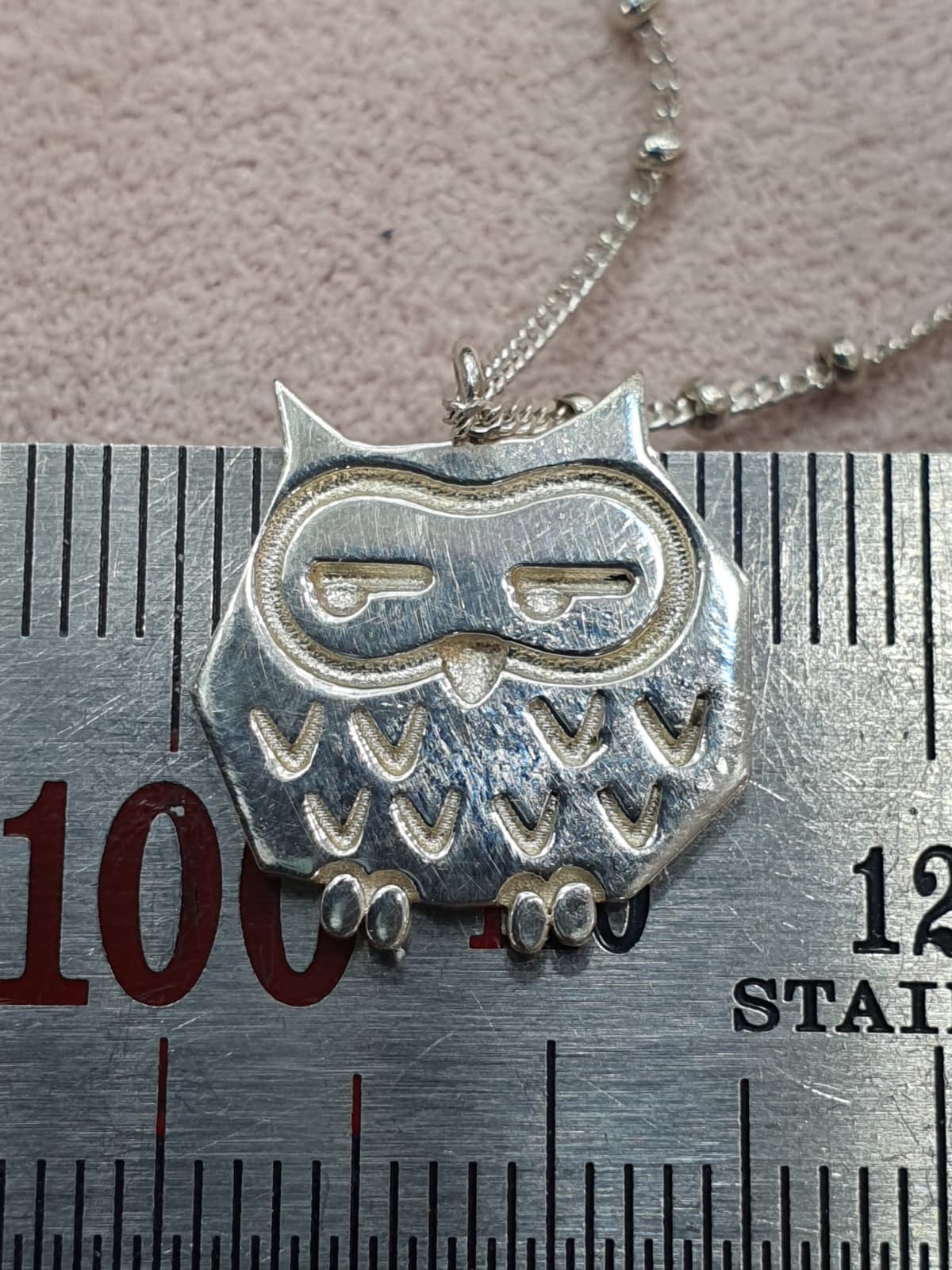 Silver 925 Owl Necklace - 이미지 6