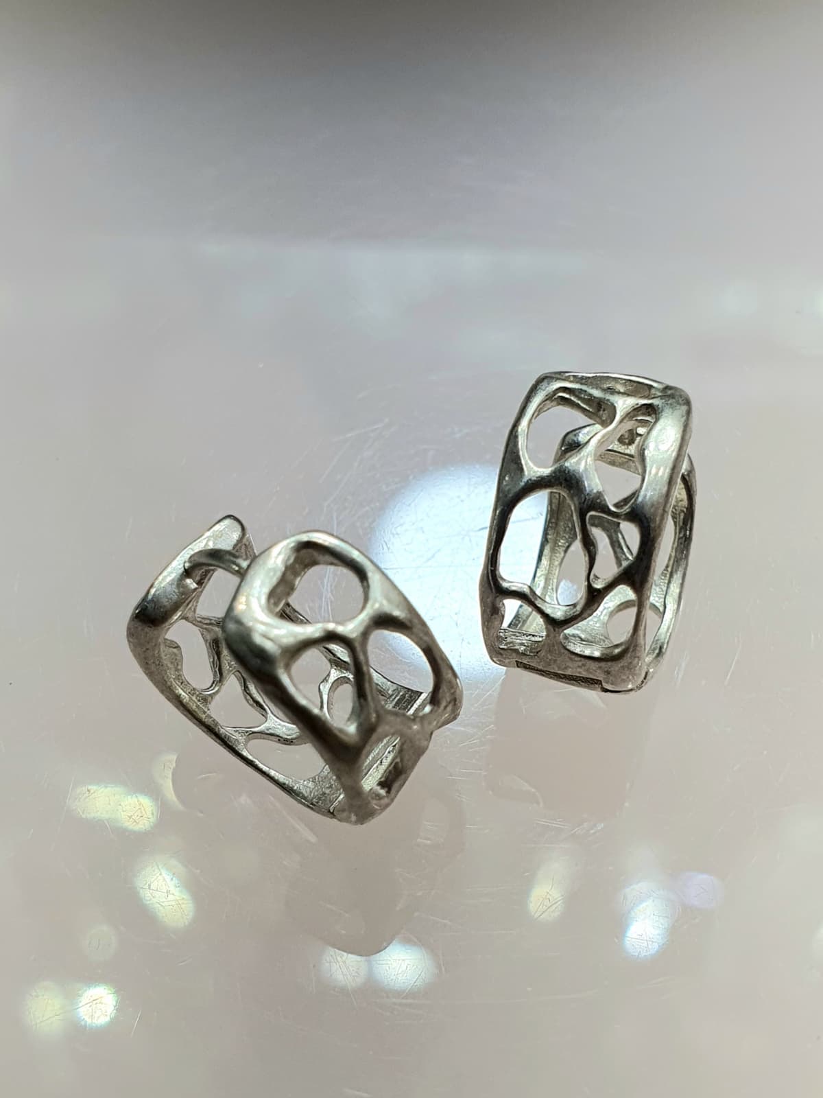 Silver 925 8mm One-touch Ring - 이미지 2