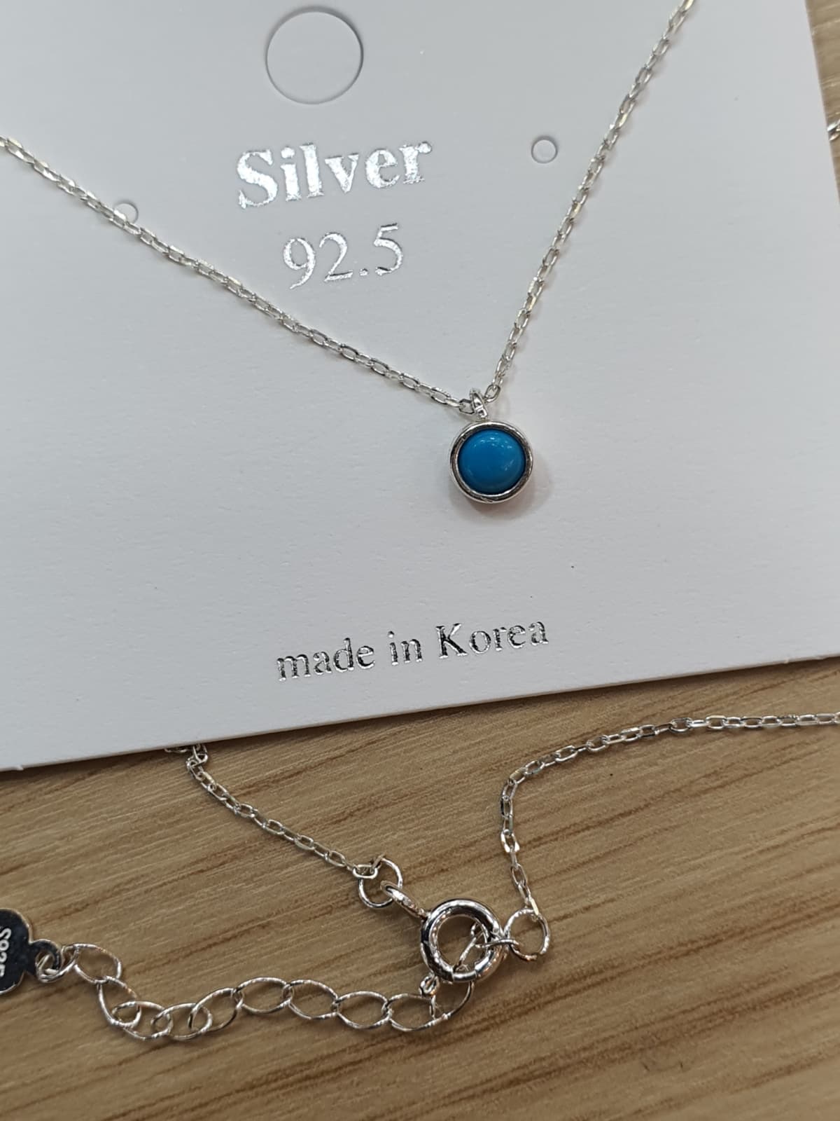 Silver 925 4mm Gemstone Necklace - 이미지 7