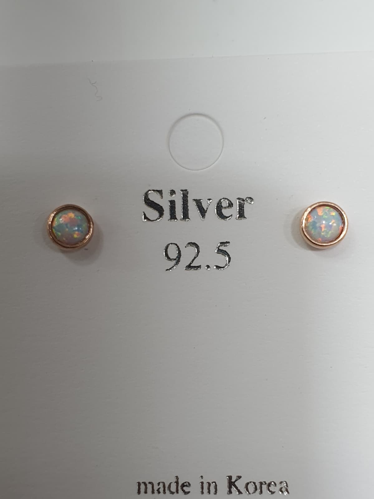 Silver 925 4mm Gemstone Earrings - 이미지 3