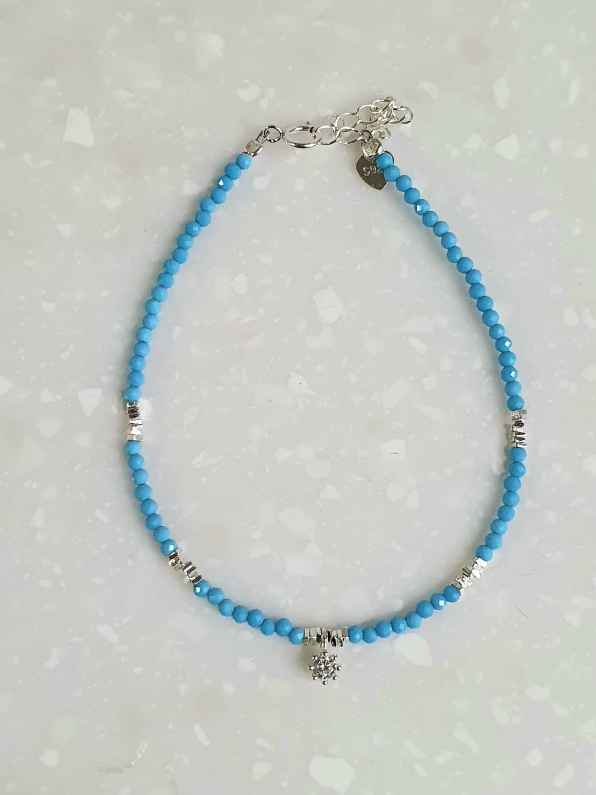 Silver 925 Gemstone Layered Bracelet - 이미지 3
