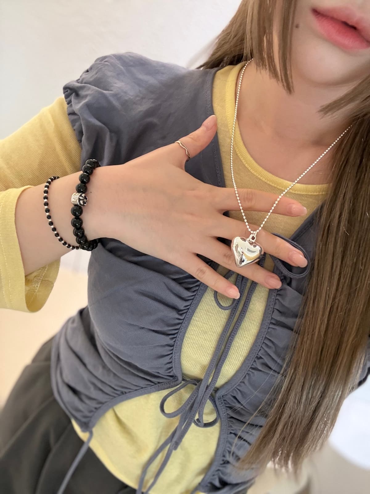 Silver 925 Italian ball chain and 30mm heart - 이미지 5