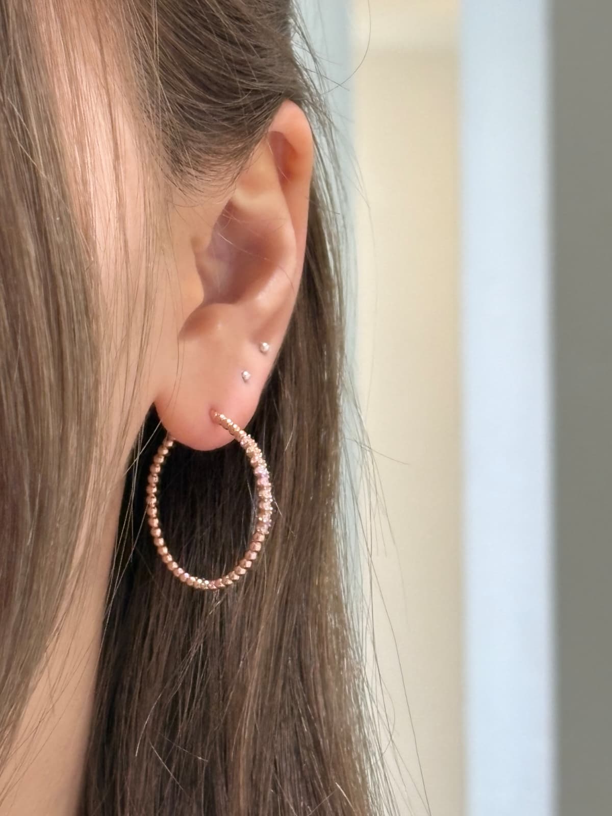 Silver 925 Cubic One-Touch Luxury Earrings - 이미지 4