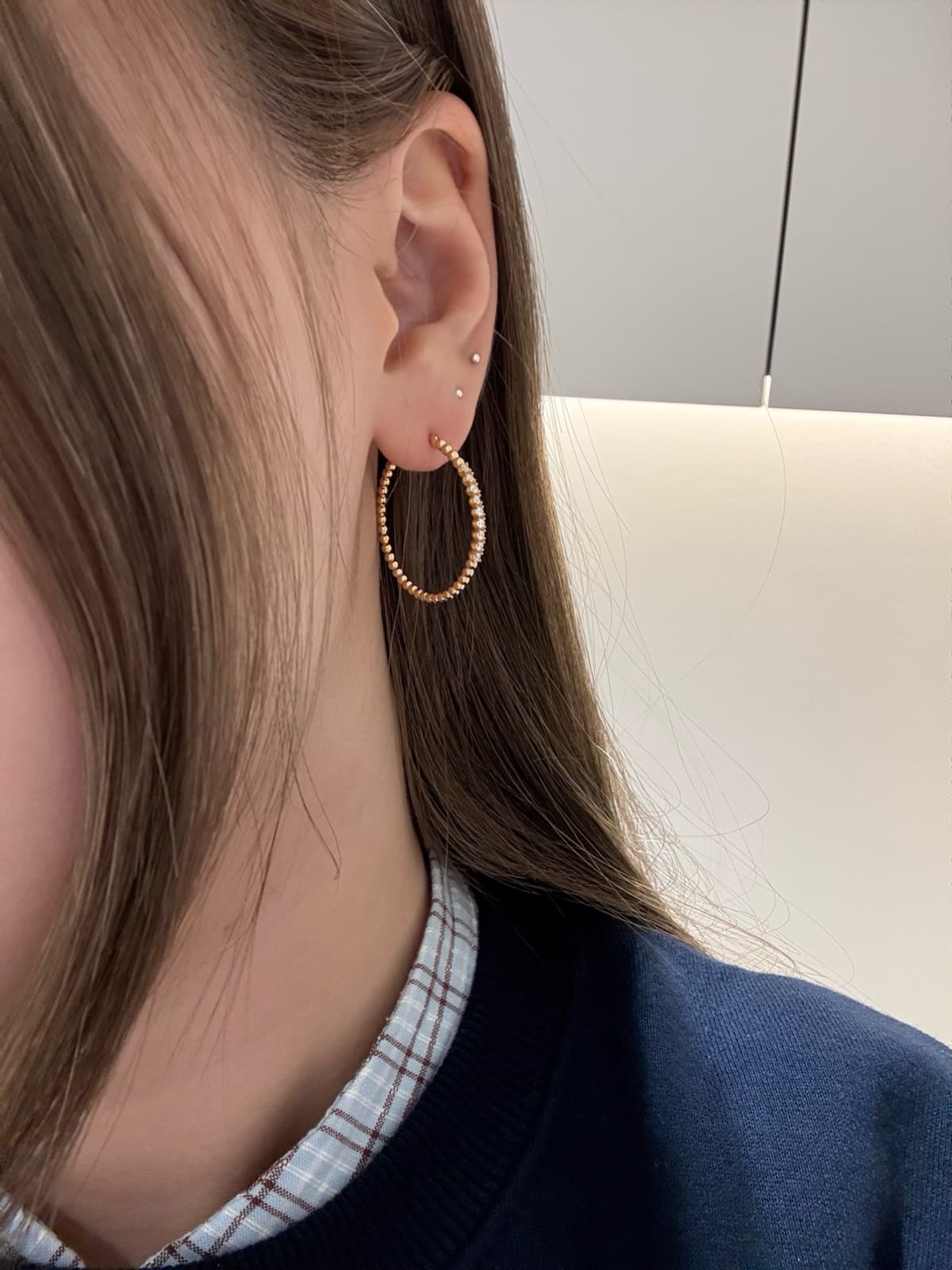 Silver 925 Cubic One-Touch Luxury Earrings - 이미지 18