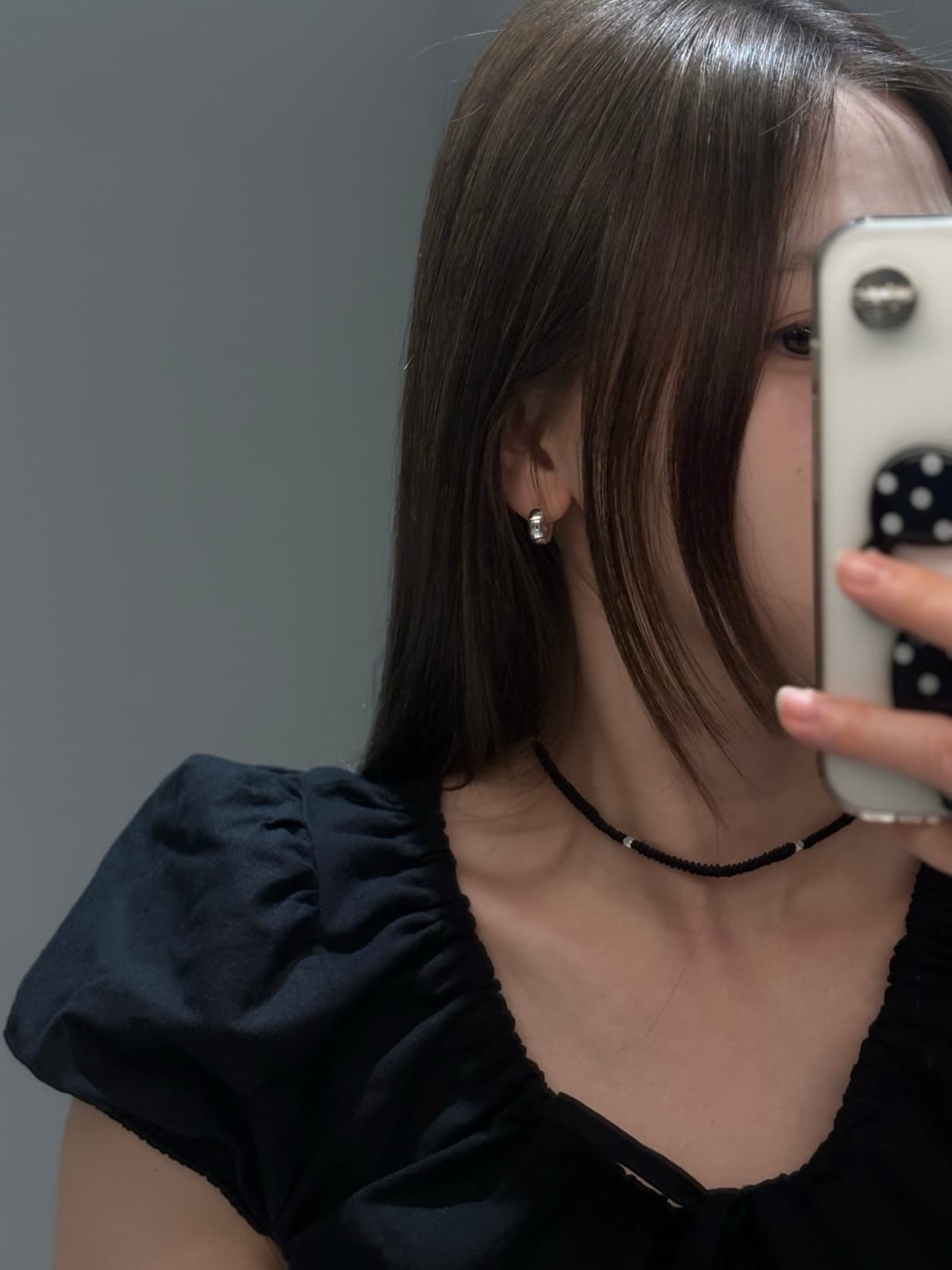 Silver 925 Square Pendant Knot Necklace - 이미지 2