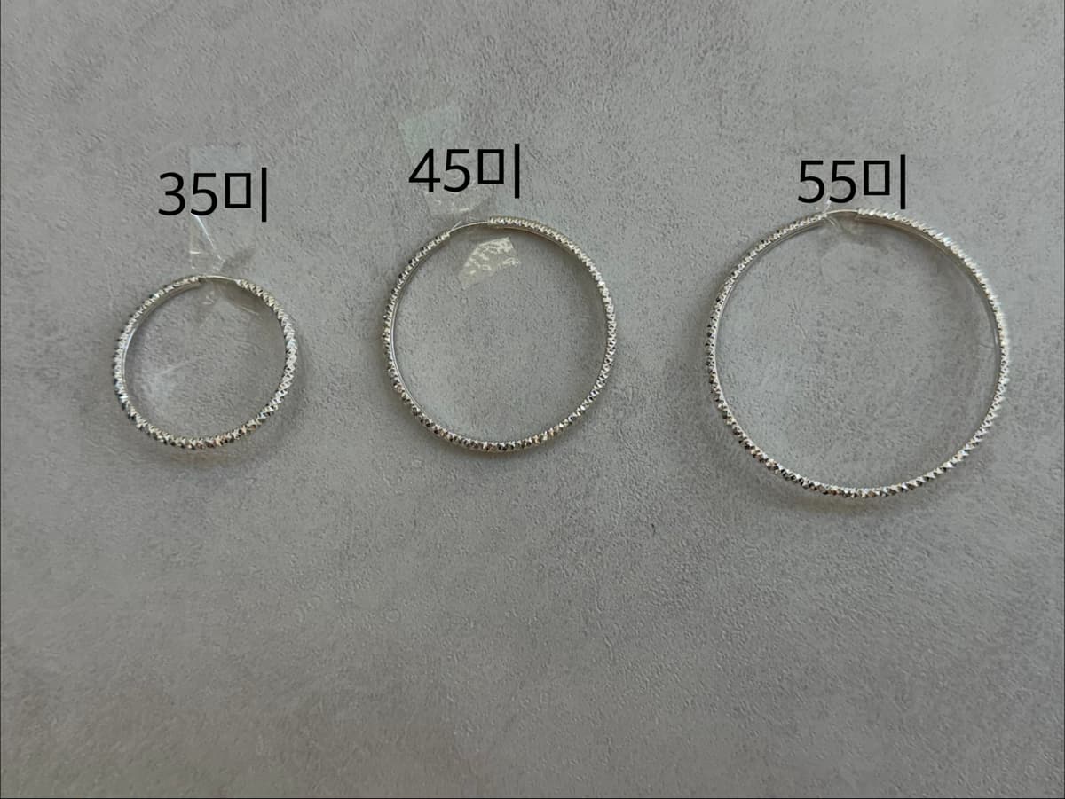 Silver 925 Door Handle Italian Cut Ring Earrings - 이미지 10