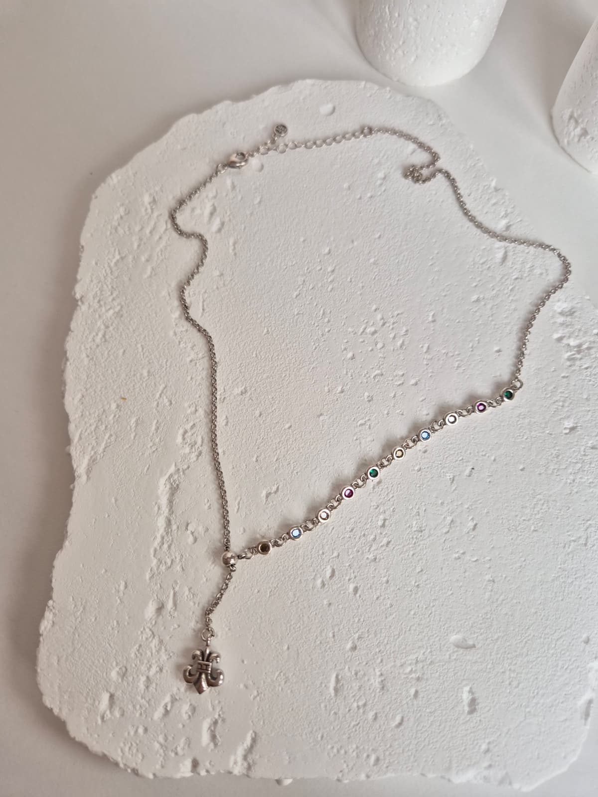 Drop long layered necklace - 이미지 1