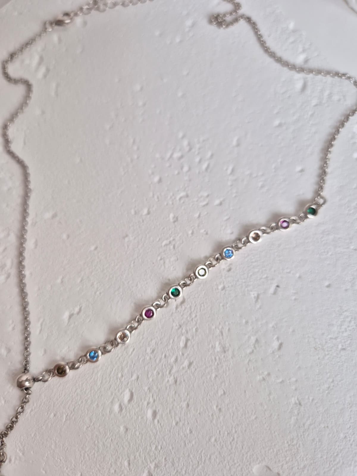 Drop long layered necklace - 이미지 4