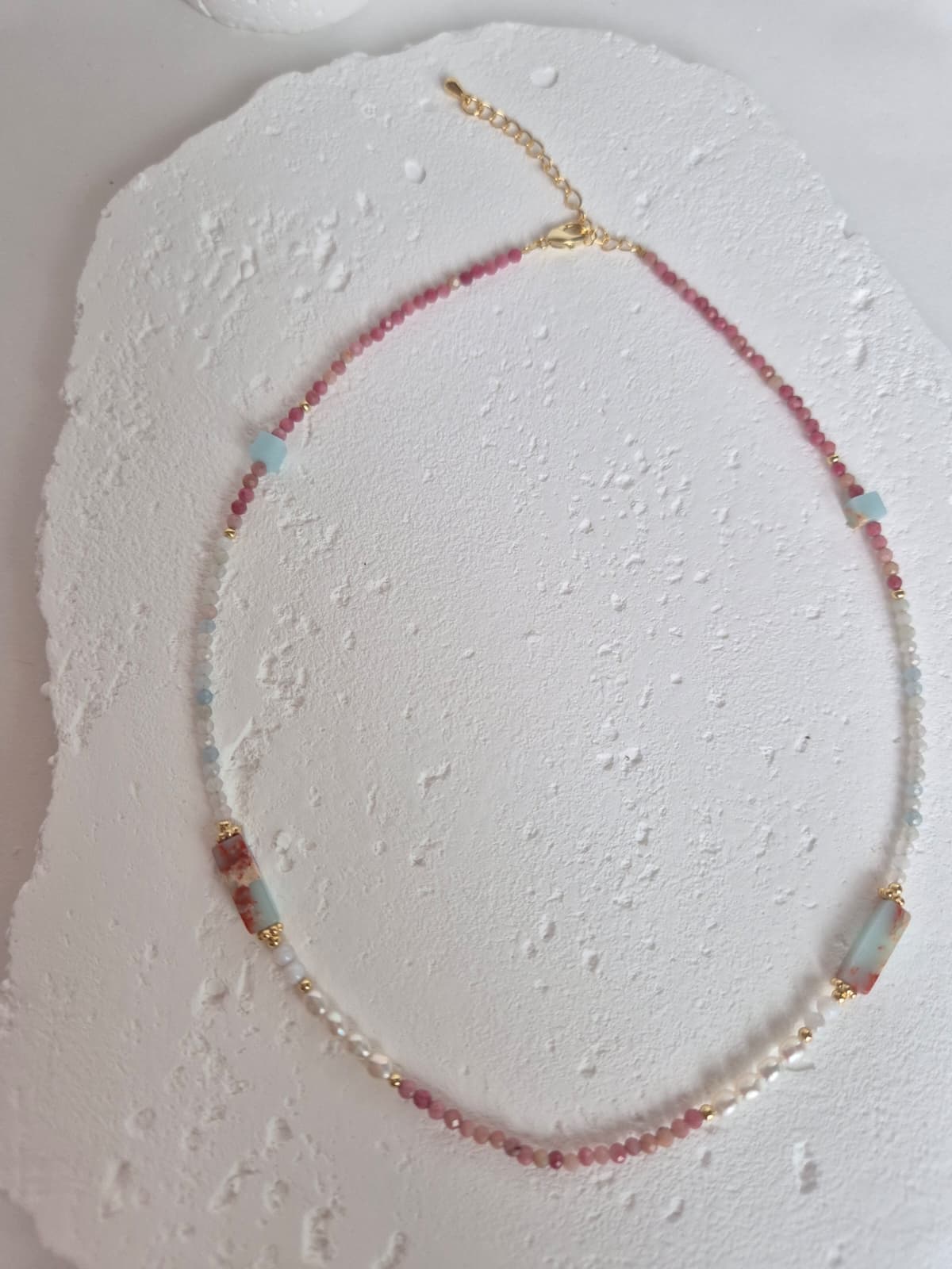 Pastel Pearl Mix Summer Bead Necklace - 이미지 8