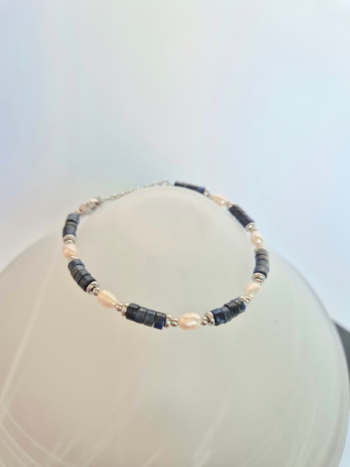 Surgical Steel Bead Pearl Chic Point Layered Bracelet - 이미지 6