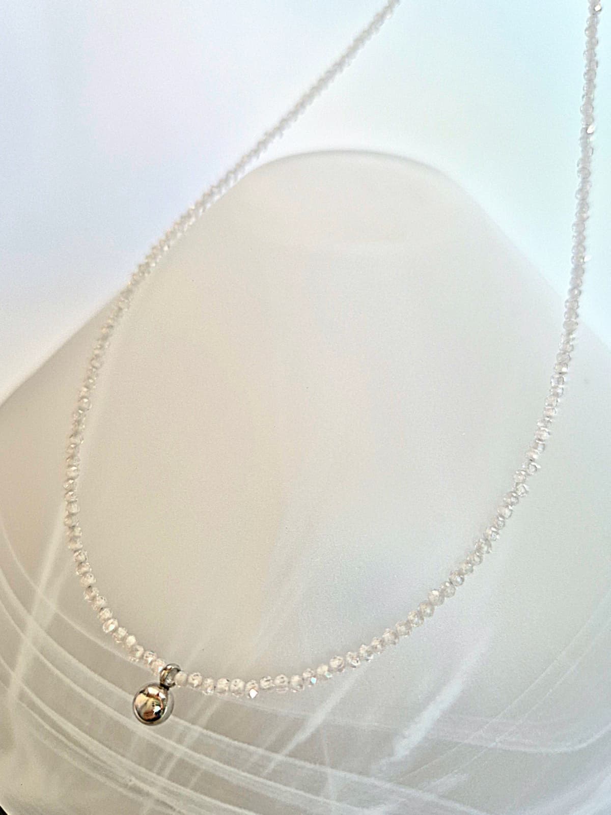 Colored Gemstone Bead Choker Surgical Steel Pendant Layered Daily Necklace - 이미지 12
