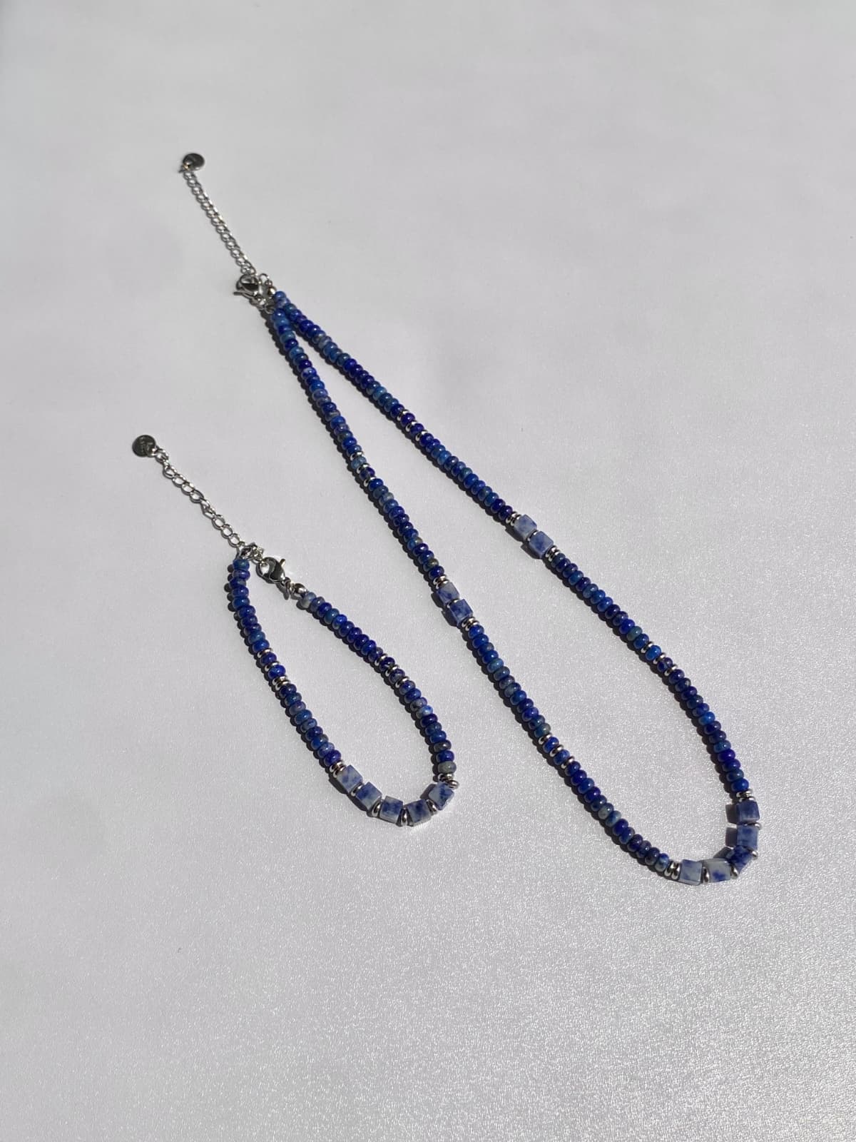Surgical Blooming Blue Gemstone Bead Daily Bracelet - 이미지 4