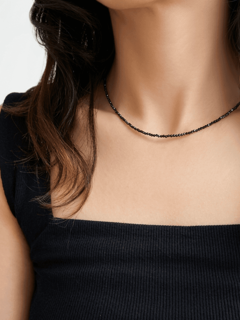 Colored Gemstone Bead Choker Daily Layered Necklace - 이미지 8