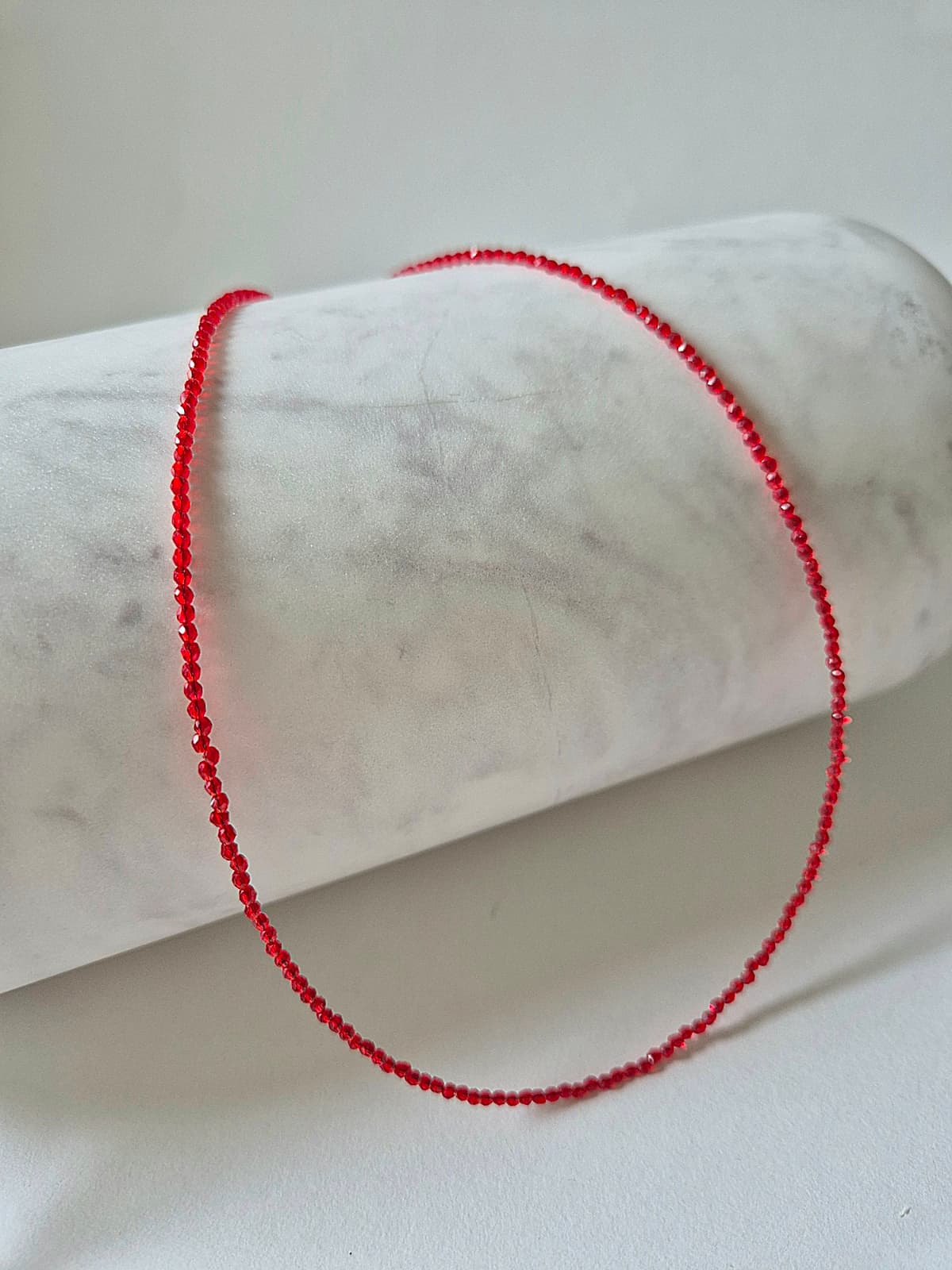 Colored Gemstone Bead Choker Daily Layered Necklace - 이미지 1
