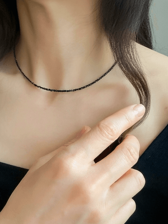Colored Gemstone Bead Choker Daily Layered Necklace - 이미지 14