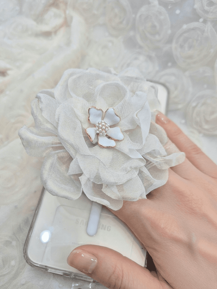 Chiffon Big Flower MagSafe Grip Tok Smart Tok - 이미지 8