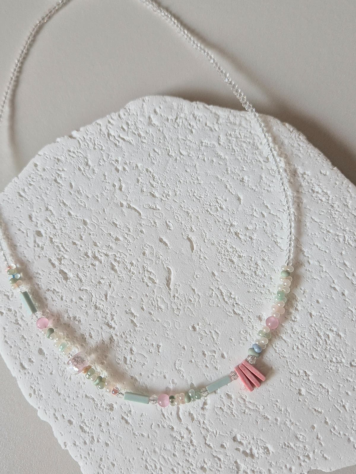 Pastel Bead Mix Choker Layered Daily Necklace - 이미지 7