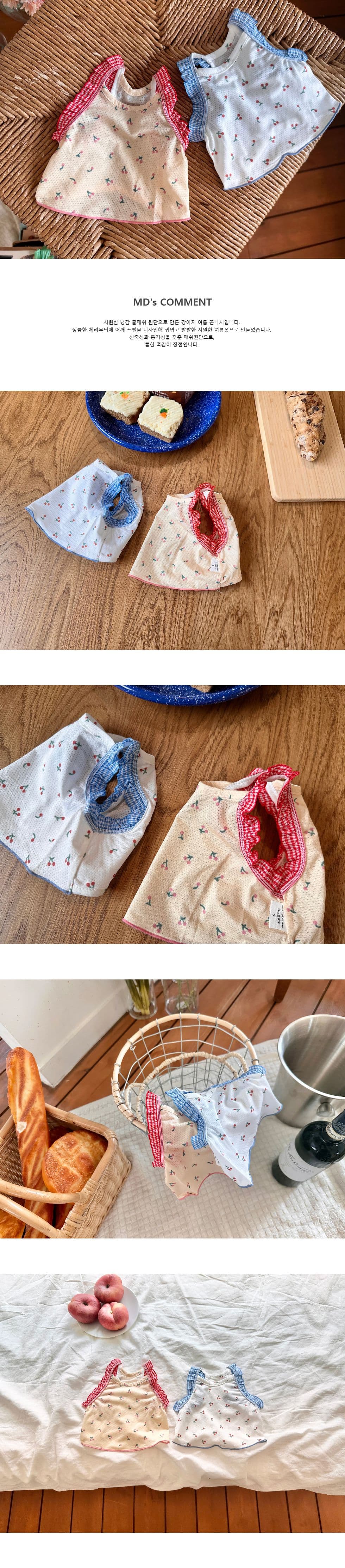 Jubico Cool Mesh Cherry Sleeveless Dog Clothes - 이미지 2