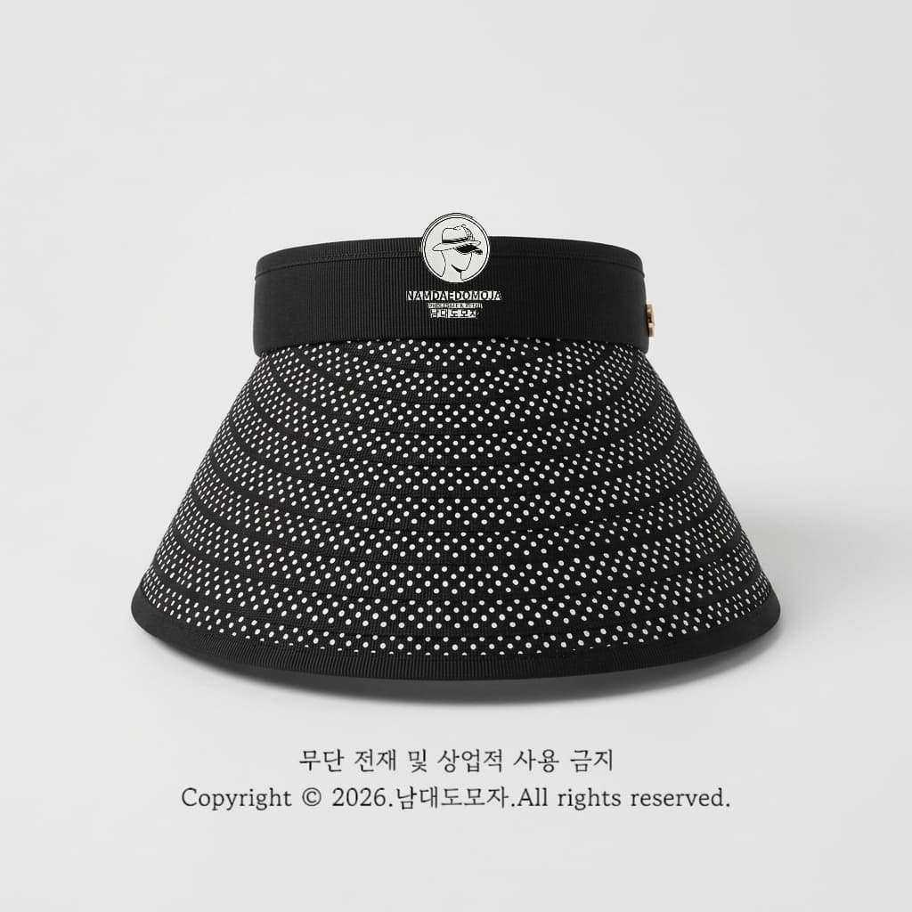 Dot pattern (Namdaedo hat) cap sun visor wide sun visor - 이미지 2