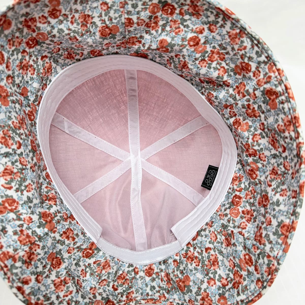 Flower-lined (Namdaedo hat) Linen bucket hat elastic back women's - 이미지 4