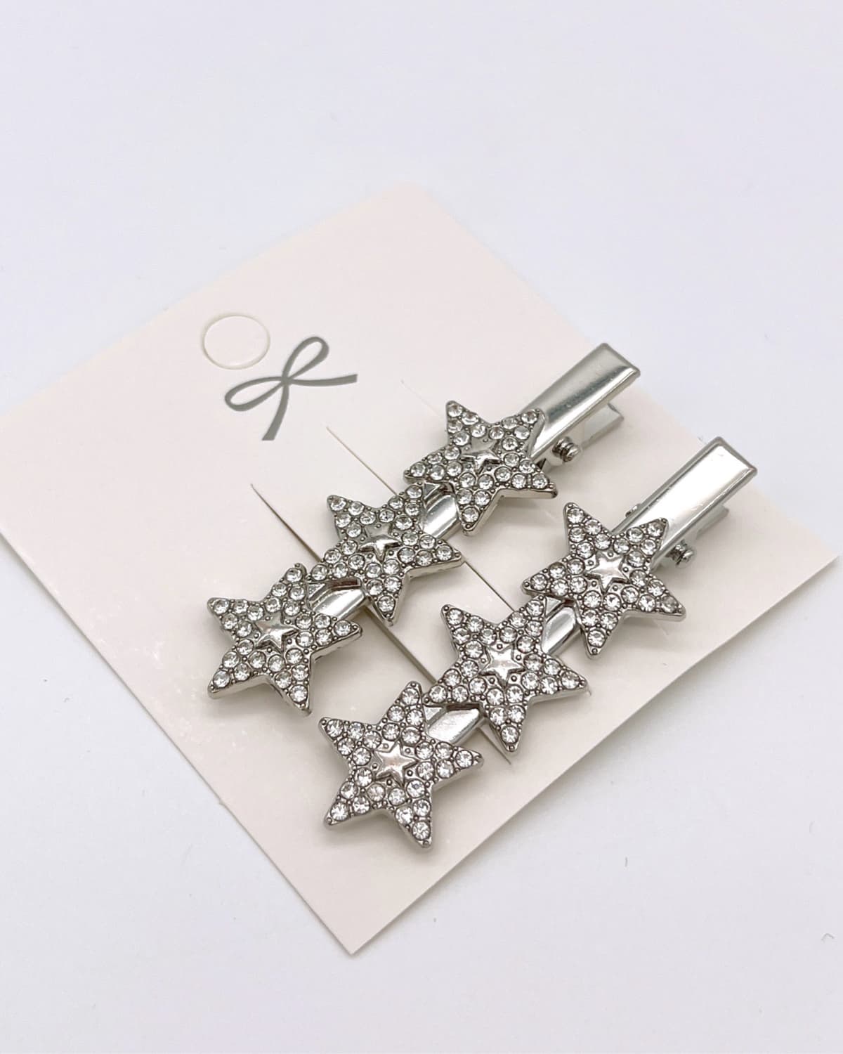 5.5cm Pair of 2 Star Cubic Point Metal Pins - 이미지 3