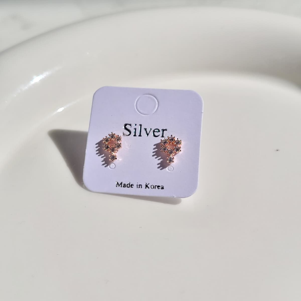 silver post earrings - 이미지 7