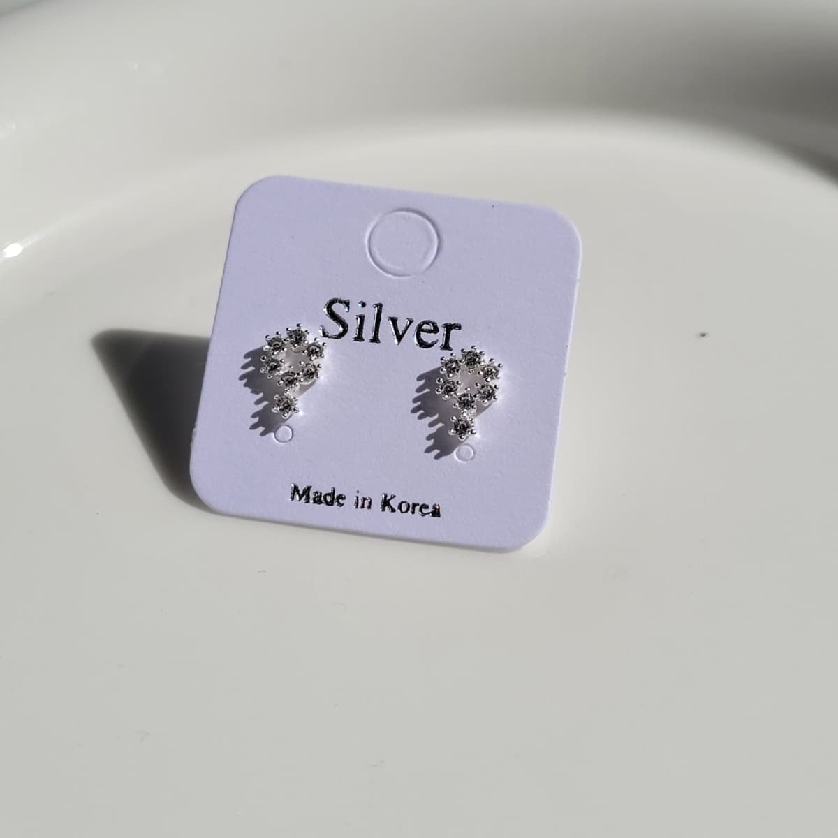 silver post earrings - 이미지 6