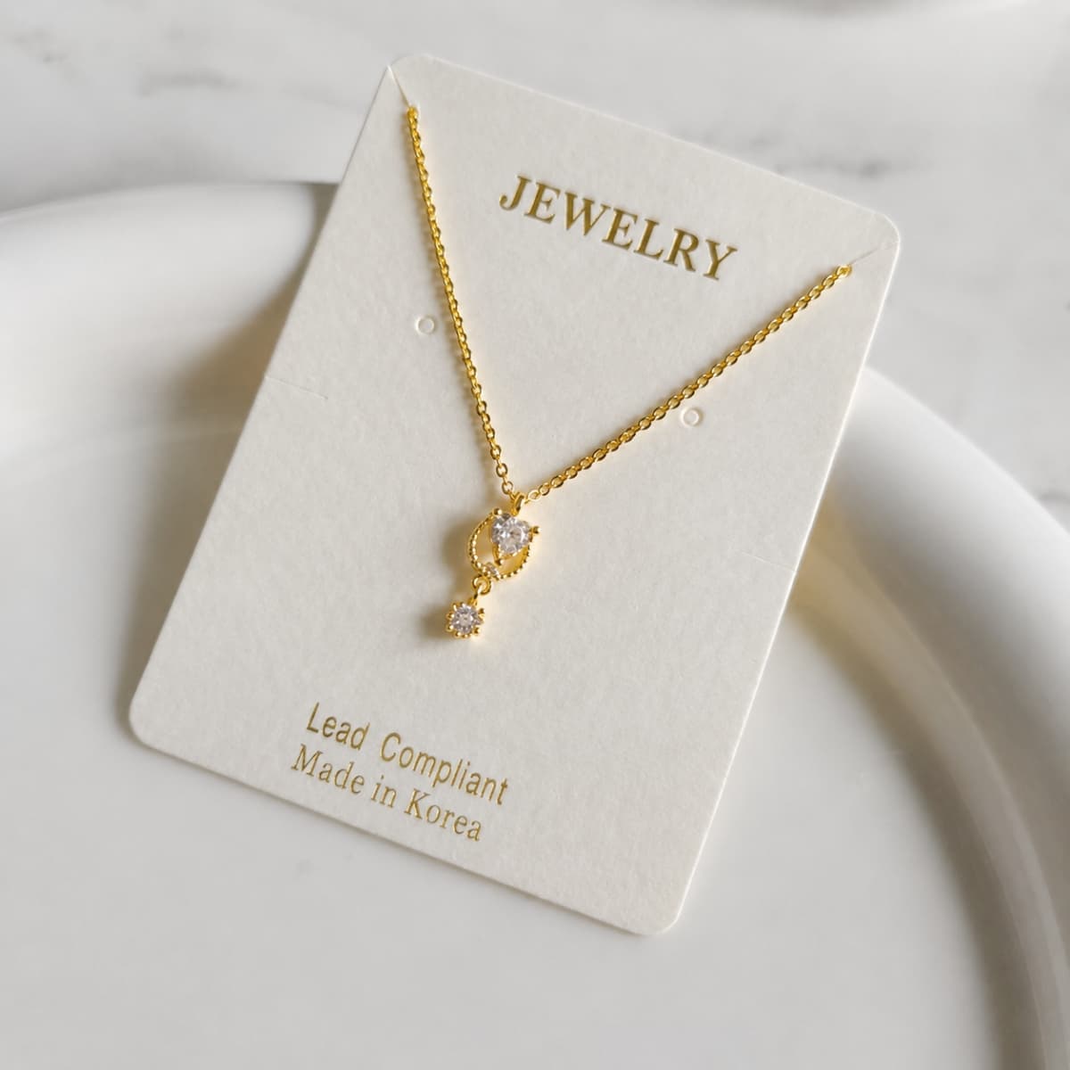 Ring Q Drop Necklace - 이미지 6