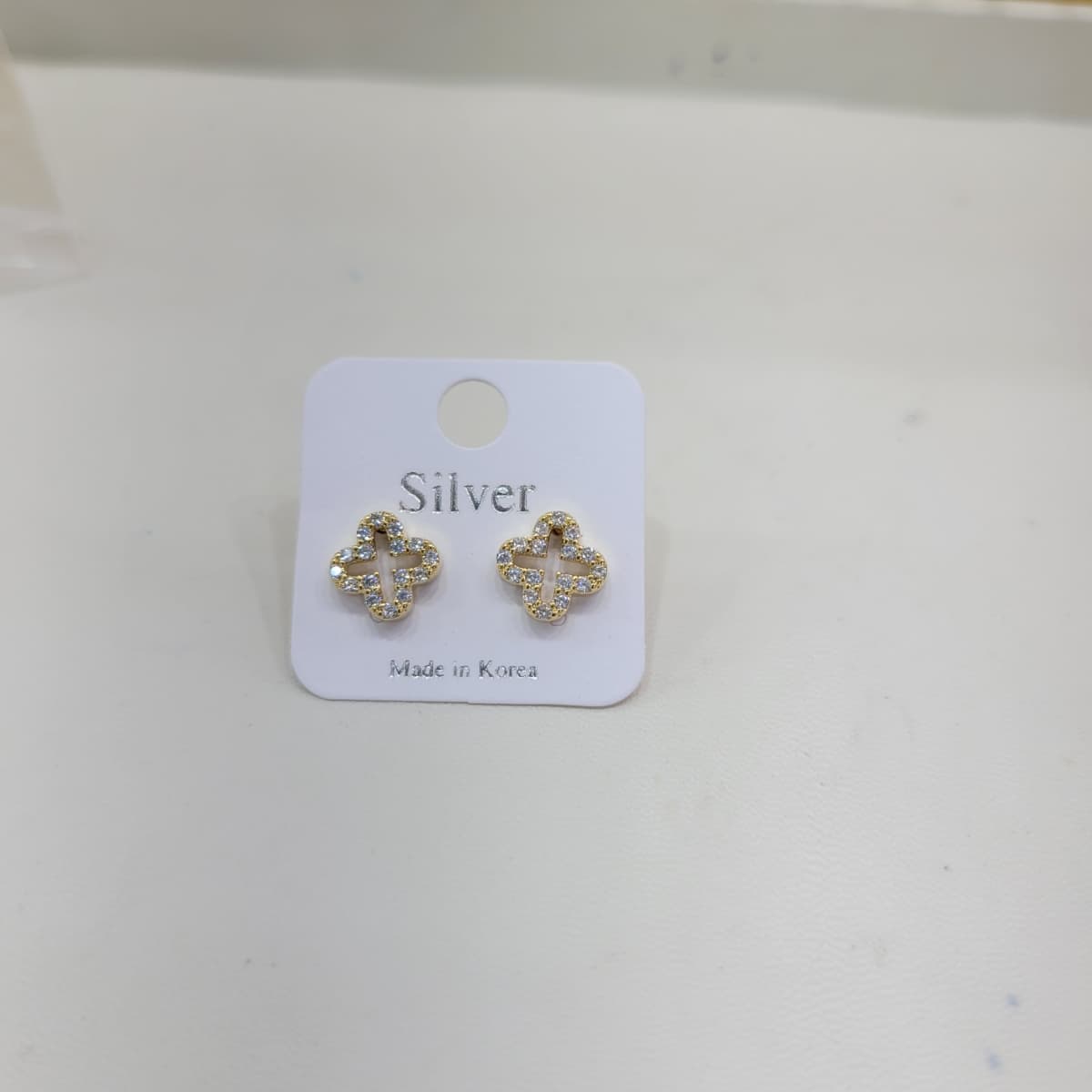 Pretty silver stud earrings - 이미지 7