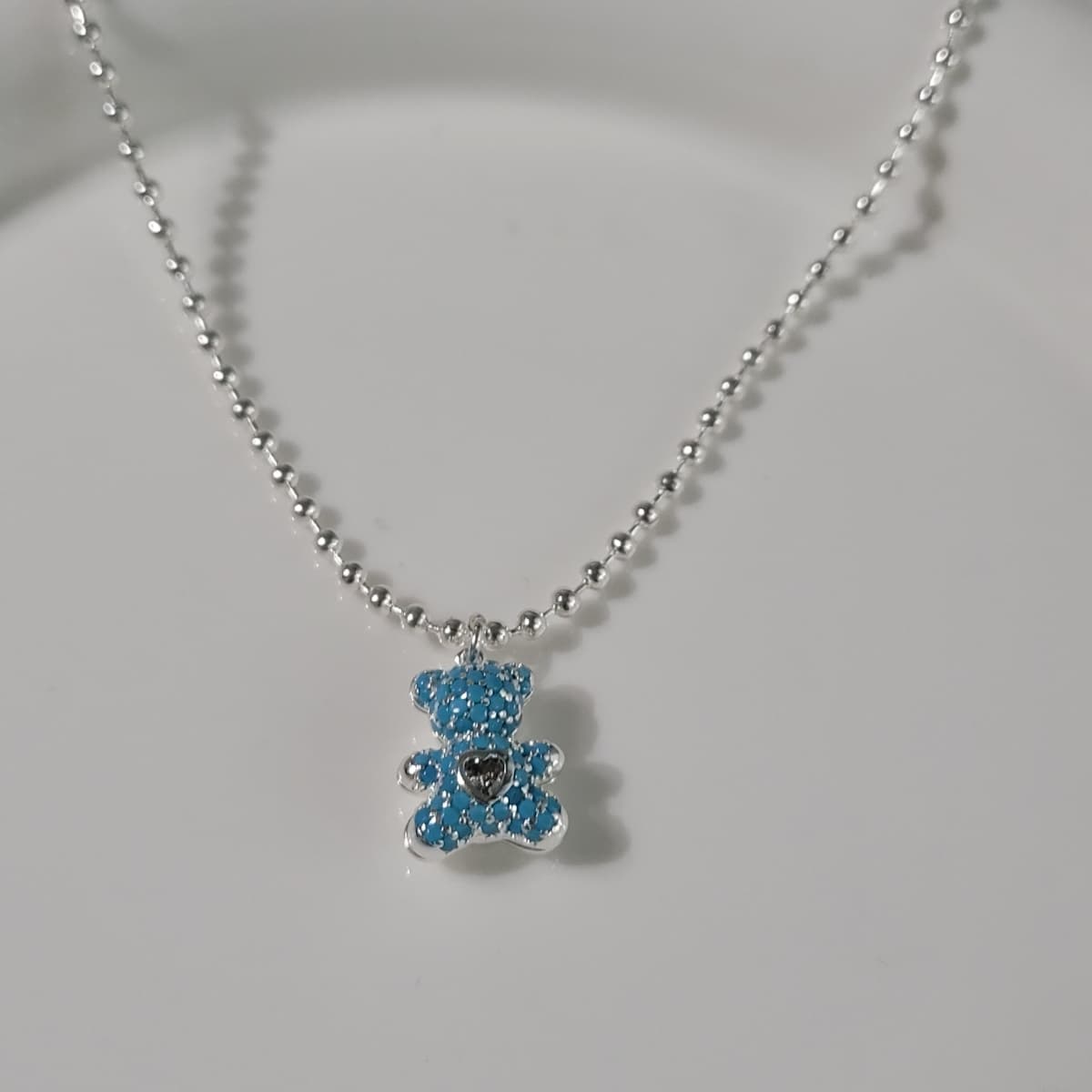 Surgical chain teddy bear necklace - 이미지 5