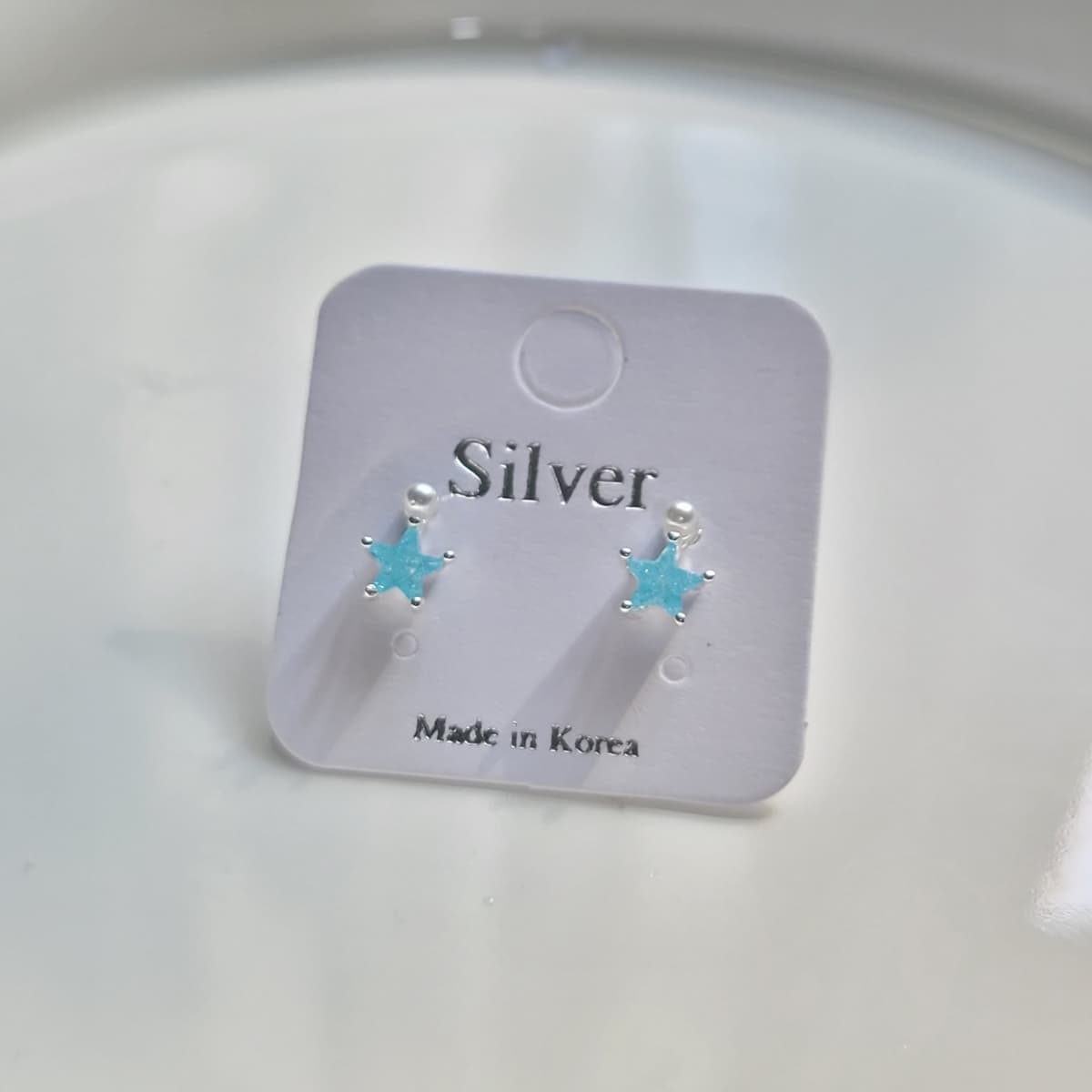 Sky Star Silver Stud Earrings - 이미지 2