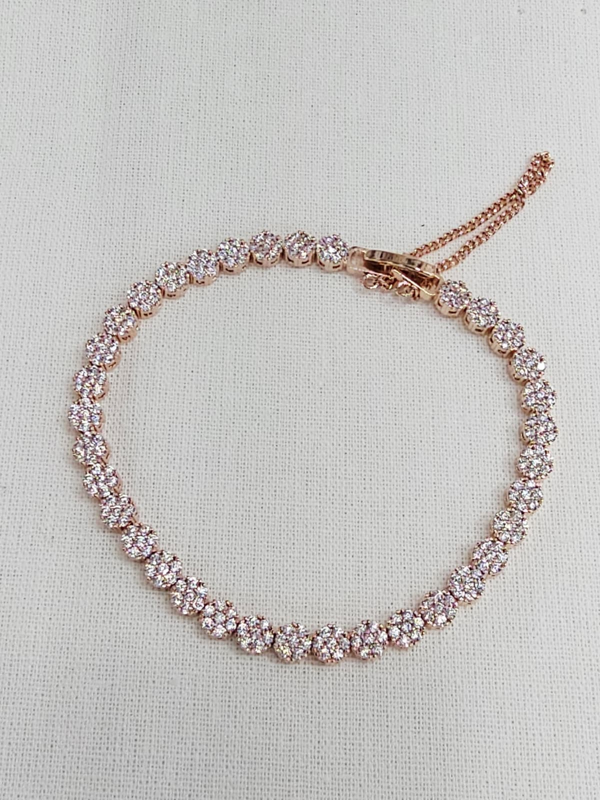 Cubic Flower Tennis Chain Bracelet Fine Cubic Luxury - 이미지 8