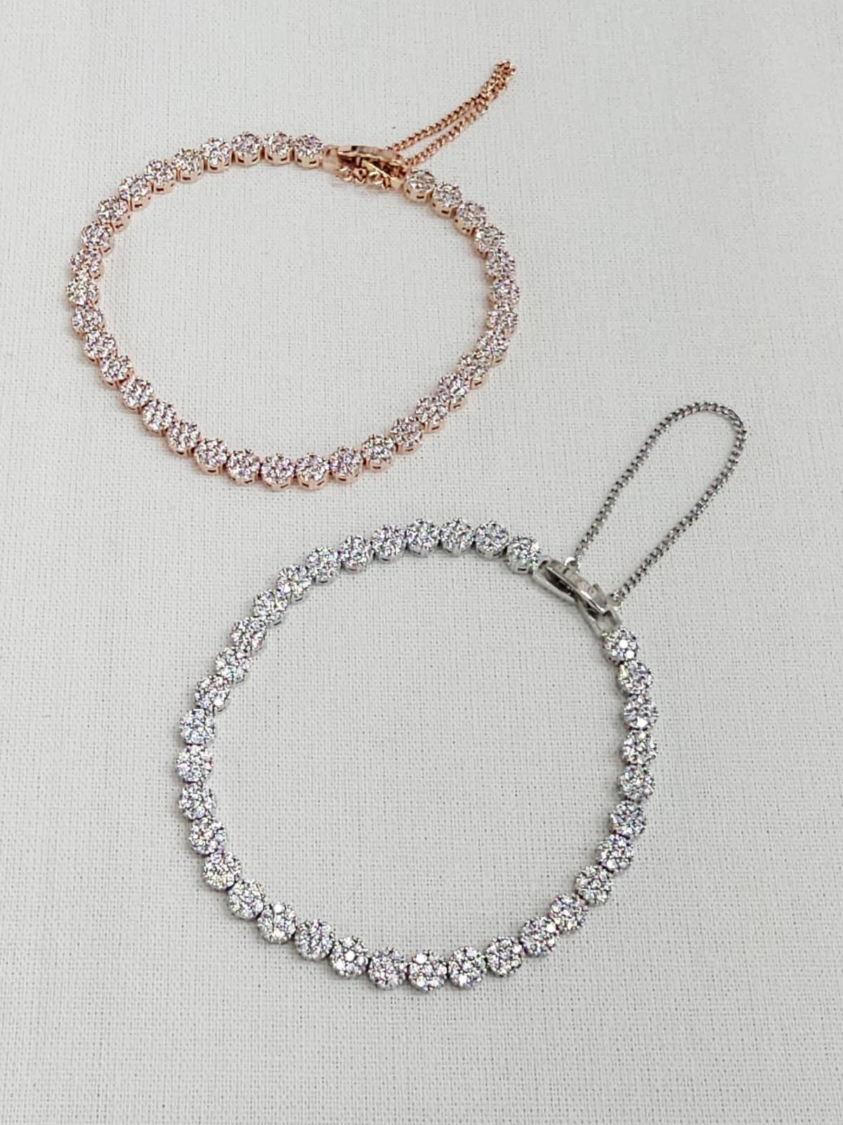 Cubic Flower Tennis Chain Bracelet Fine Cubic Luxury - 이미지 12