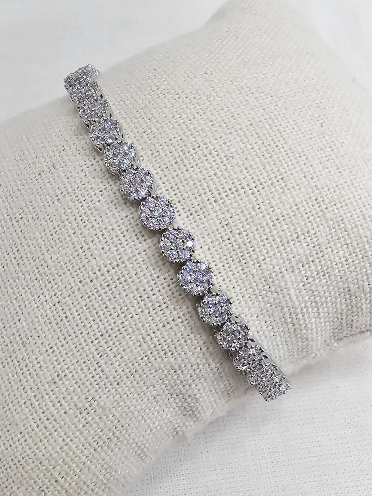 Cubic Flower Tennis Chain Bracelet Fine Cubic Luxury - 이미지 9