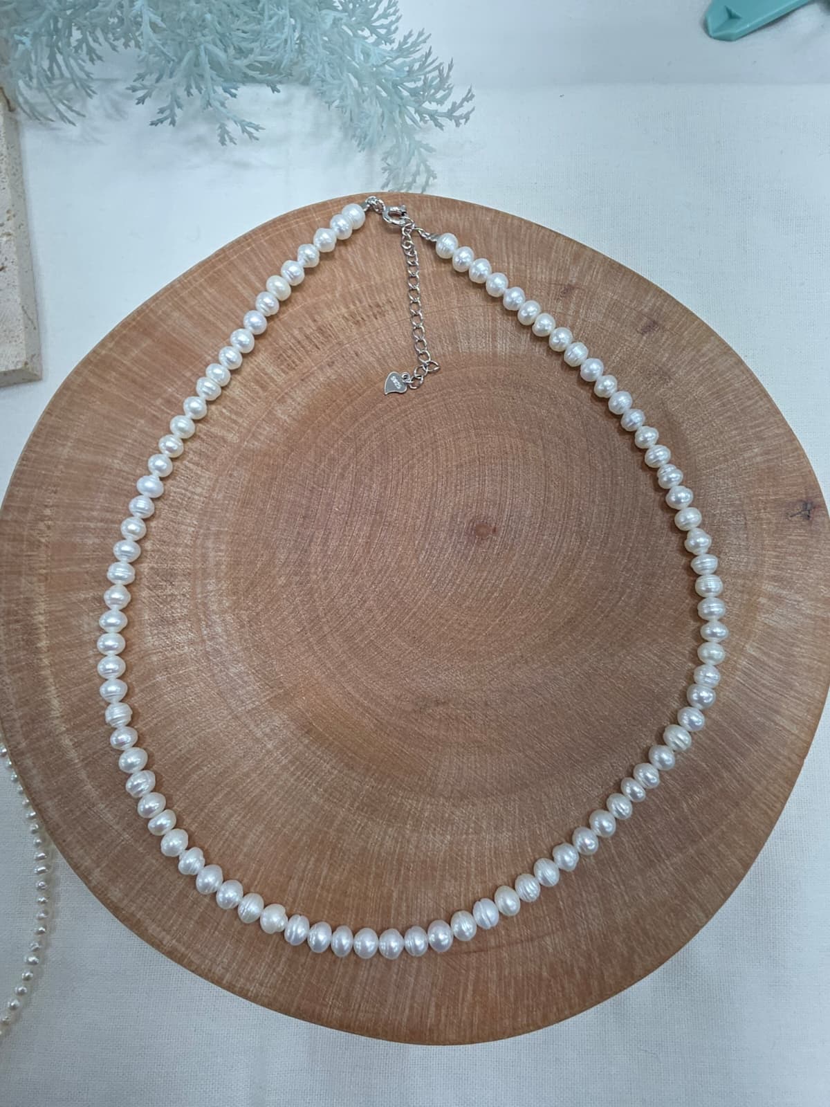 Natural Freshwater Pearl 925 Silver Ornament Freshwater Pearl Necklace 5mm 3mm - 이미지 5
