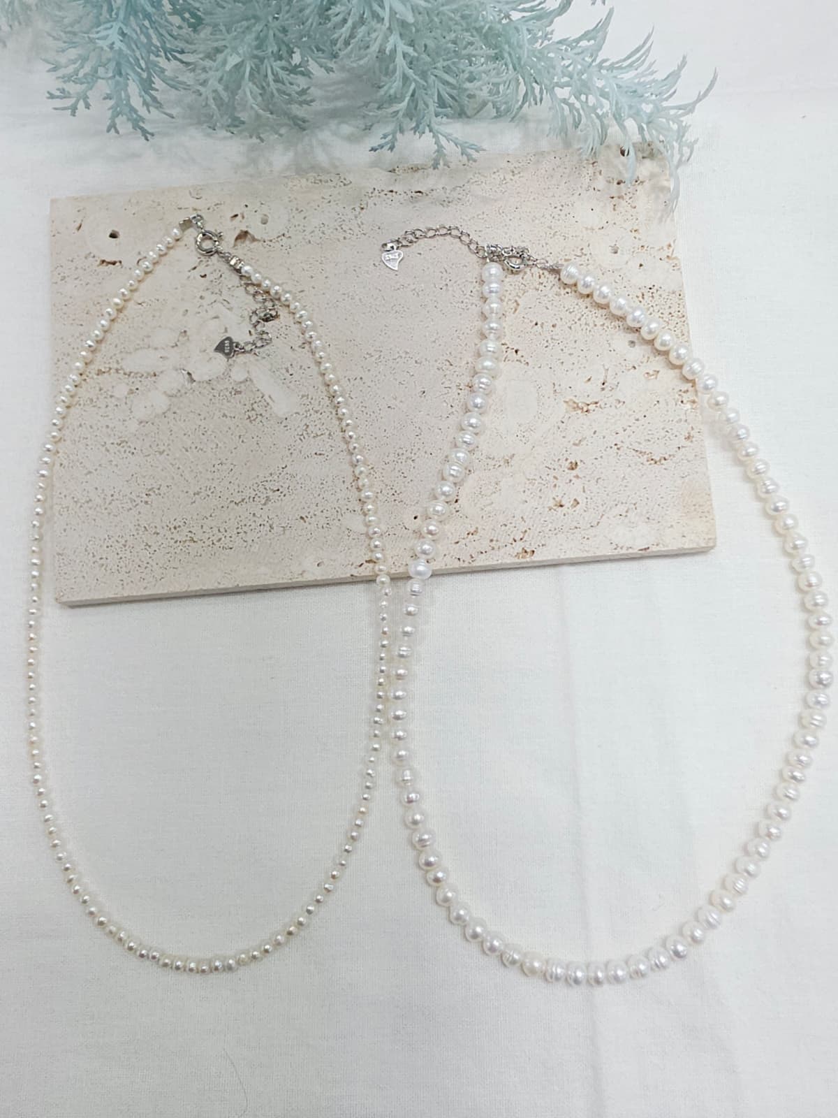 Natural Freshwater Pearl 925 Silver Ornament Freshwater Pearl Necklace 5mm 3mm - 이미지 11