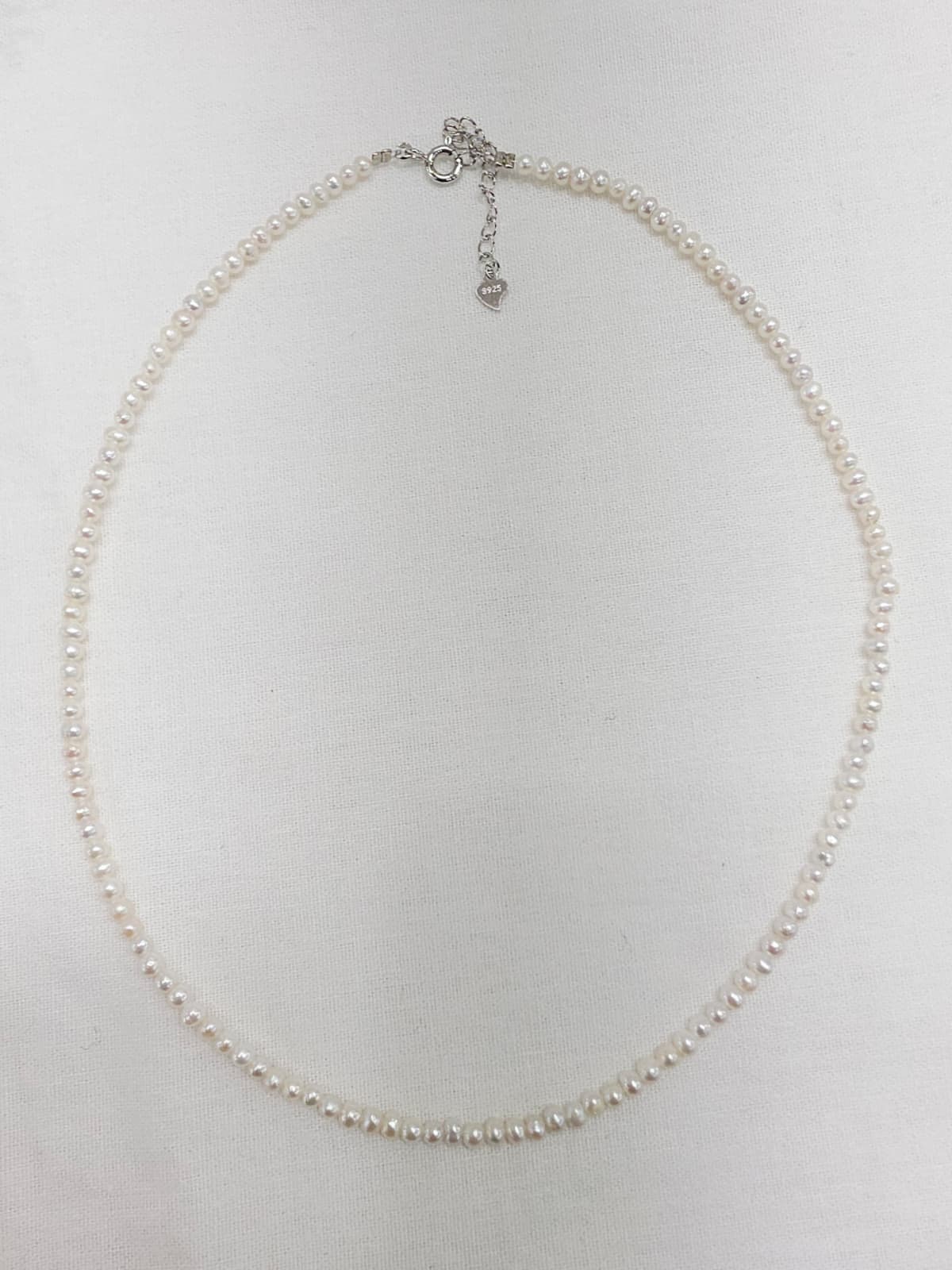 Natural Freshwater Pearl 925 Silver Ornament Freshwater Pearl Necklace 5mm 3mm - 이미지 7