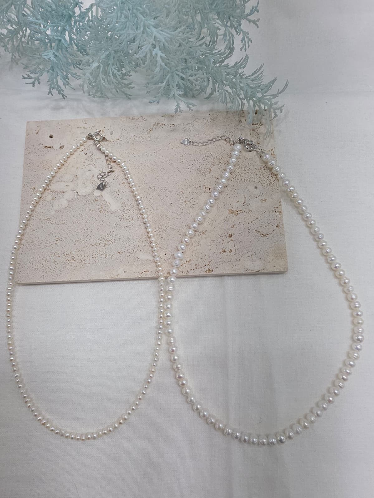 Natural Freshwater Pearl 925 Silver Ornament Freshwater Pearl Necklace 5mm 3mm - 이미지 19