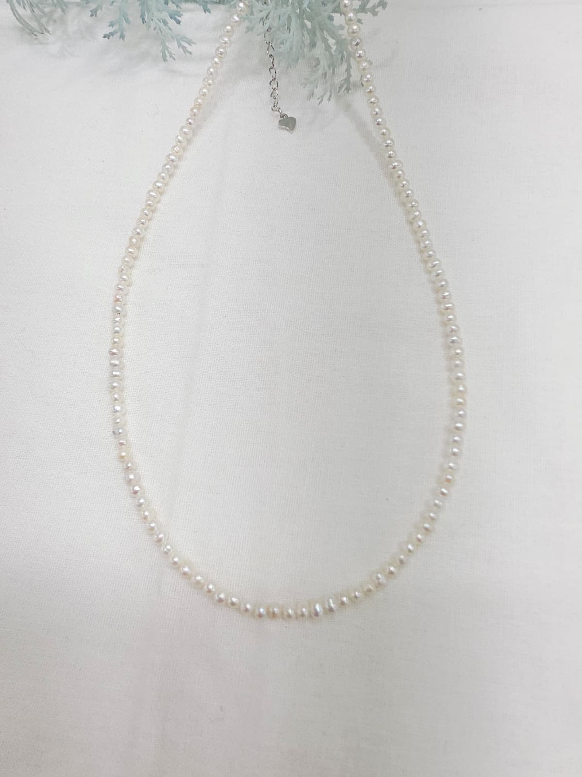 Natural Freshwater Pearl 925 Silver Ornament Freshwater Pearl Necklace 5mm 3mm - 이미지 4
