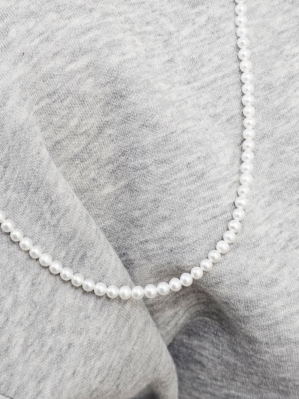 Premium Grade Natural Freshwater Pearl Luxury High Quality 925 Silver Ornament Freshwater Pearl Necklace 4mm - 이미지 8